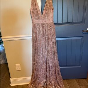 Windsor Mauve Glitter Gown